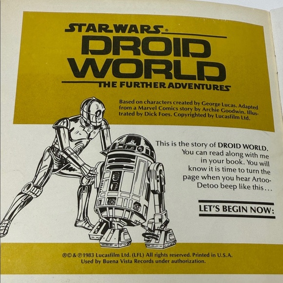 Vintage Star Wars Droid World Book 24 Pages 1980’s. BOOK ONLY - Picture 4 of 5